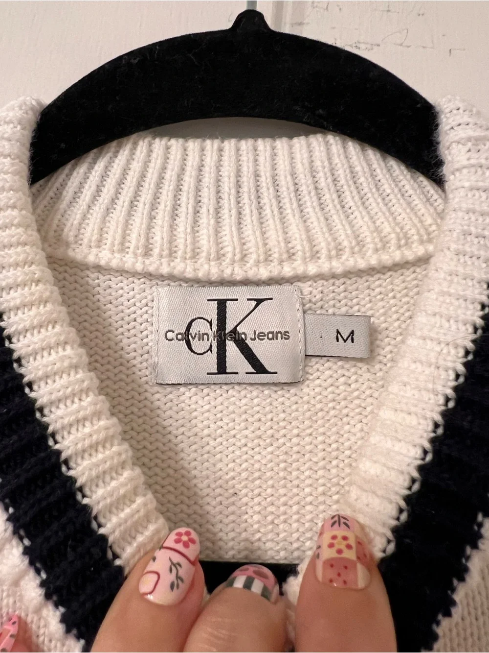 VINTAGE CALVIN KLEIN 100% COTTON HEAVY KNIT SWEATER ✨